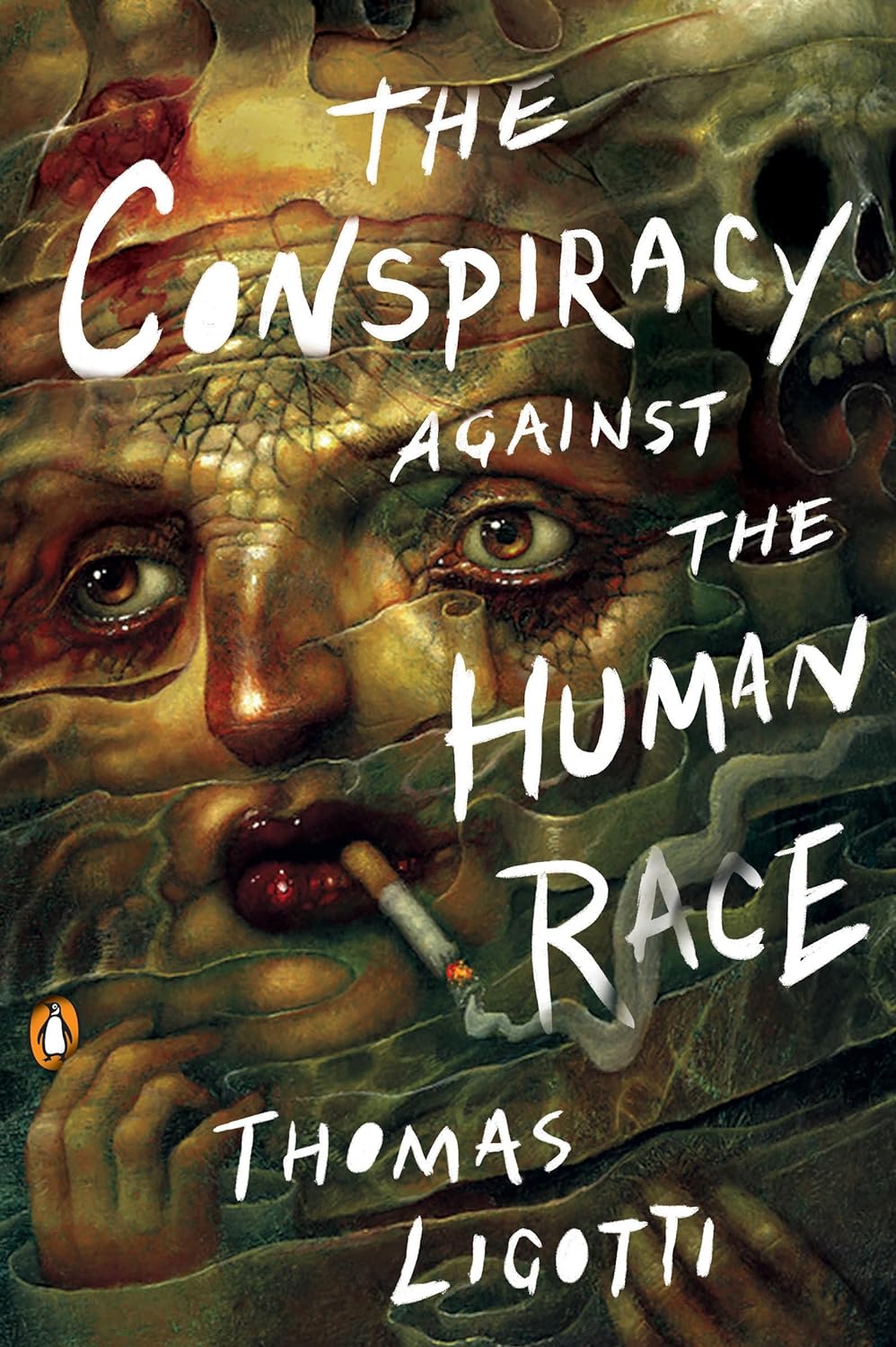 The cover of the book 'The Conspiracy Against the Human Race' by Thomas Ligotti.