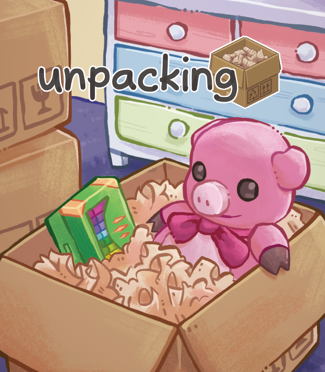 The cover art to 'Unpacking'.
